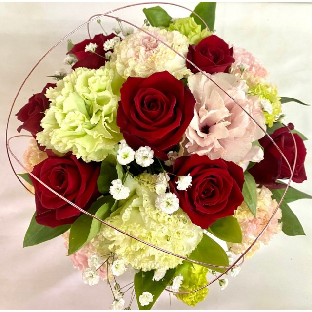 Mother's day carnations bouquet red