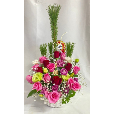 Japanese traditional New Year Flower Basket